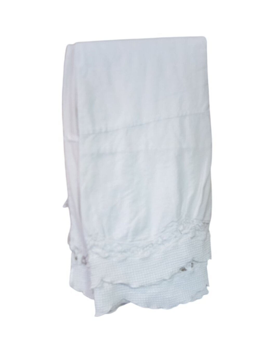 Shabby Chic White Dust Ruffle 14" drop 78 x 60